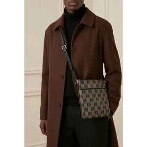 Loewe Anagram Monogram Canvas Crossbody Shoulder Bag Tan Black Spain